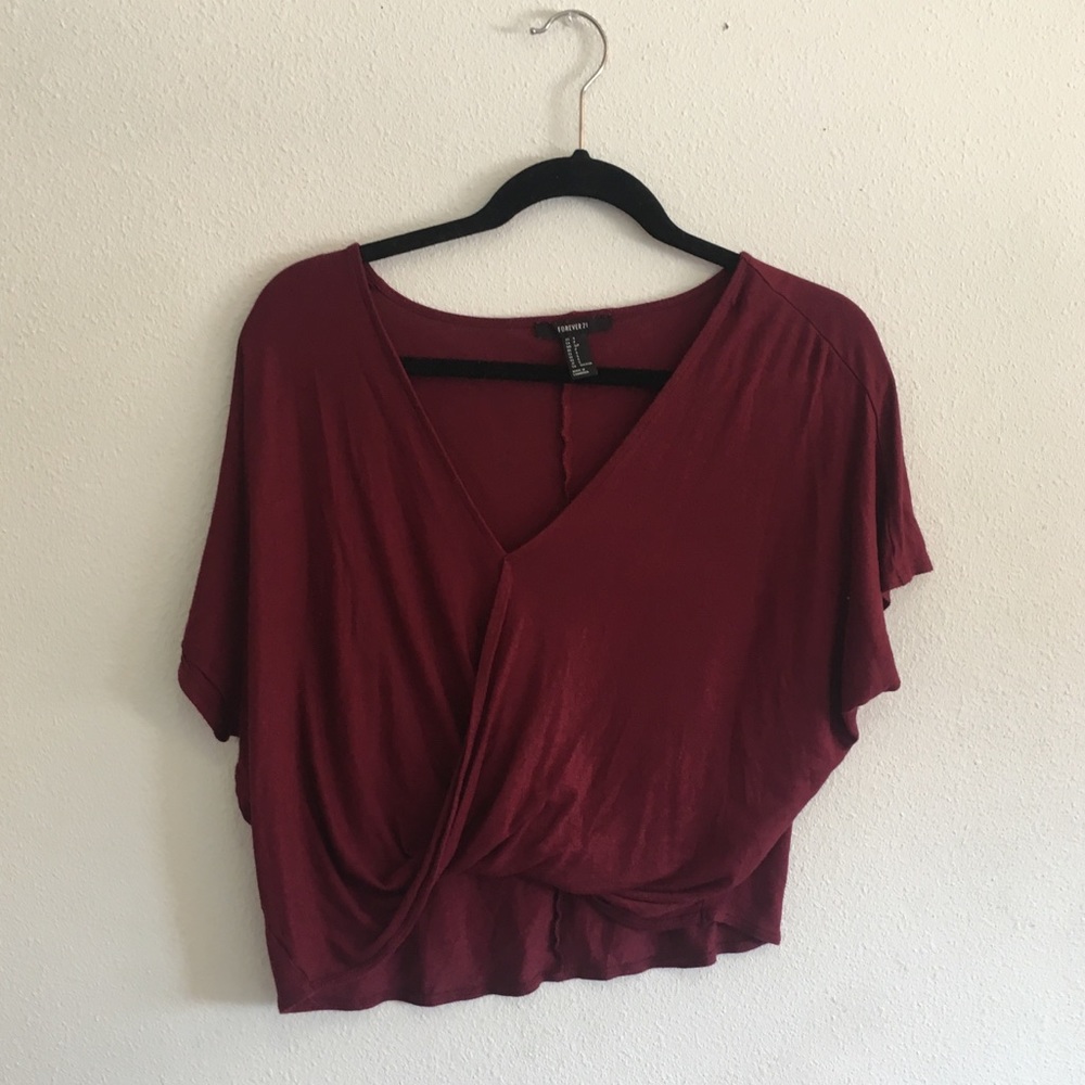 Maroon top